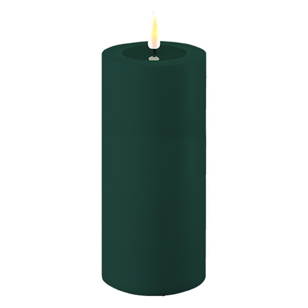 Deluxe HomeArt Led kaars voor buiten 7,5 x 15 cm | Dark Green | 3D vlam | Deluxe HomeArt  LDH00418 - 1