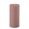 Led kaars voor buiten 7,5 x 15 cm | Dust red | 3D vlam | Deluxe HomeArt