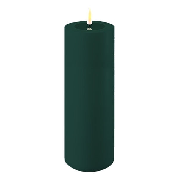 Deluxe HomeArt Led kaars voor buiten 7,5 x 20 cm | Dark Green | 3D vlam | Deluxe HomeArt  LDH00419 - 1