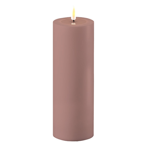 Deluxe HomeArt Led kaars voor buiten 7,5 x 20 cm | Dust red | 3D vlam | Deluxe HomeArt  LDH00397 - 1