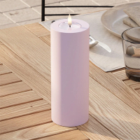 Led kaars voor buiten 7,5 x 20 cm | Dust red | 3D vlam | Deluxe HomeArt LDH00397