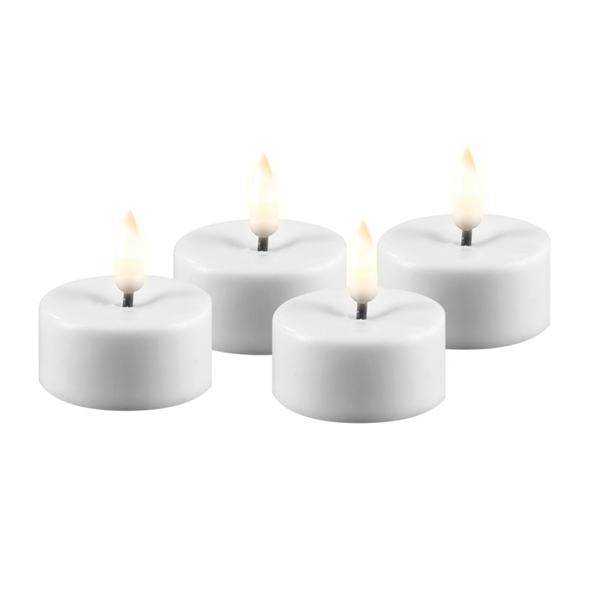 Deluxe HomeArt Led waxinelicht 3,5 x 4 cm | Wit | 3D vlam | 4 stuks | Deluxe HomeArt  LDH00534 - 1