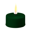 Deluxe HomeArt Led waxinelicht 4,1 x 4,5 cm | Donkergroen | 3D vlam | 2 stuks | Deluxe HomeArt  LDH00210