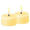 Deluxe HomeArt Led waxinelicht 4,1 x 4,5 cm | Geel | 3D vlam | 2 stuks | Deluxe HomeArt  LDH00140