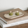 Led waxinelicht 4,1 x 4,5 cm | Olive Green | 3D vlam | 2 stuks | Deluxe HomeArt LDH00098 - 2