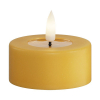 Led waxinelicht 6,1 x 4.5 cm | Curry | 3D vlam | 2 stuks | Deluxe HomeArt