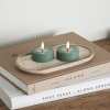 Led waxinelicht 6,1 x 4,5 cm | Jade Green | 3D vlam | 2 stuks | Deluxe HomeArt LDH00285 - 2