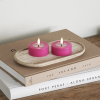 Led waxinelicht 6,1 x 4,5 cm | Magenta | 3D vlam | 2 stuks | Deluxe HomeArt LDH00492 - 2