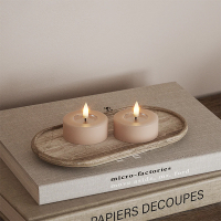 Led waxinelicht 6,1 x 4,5 cm | Rosé | 3D vlam | 2 stuks | Deluxe HomeArt LDH00522