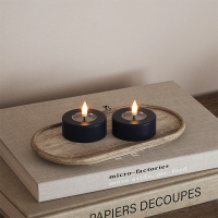 Led waxinelicht 6,1 x 4,5 cm | Royal Blue | 3D vlam | 2 stuks | Deluxe HomeArt LDH00300