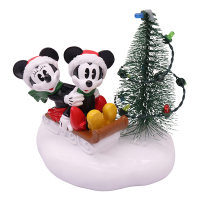 Kerstdorp tafereel Kerstboom Mickey & Minnie Slee | Multicolor | Disney LDI00076