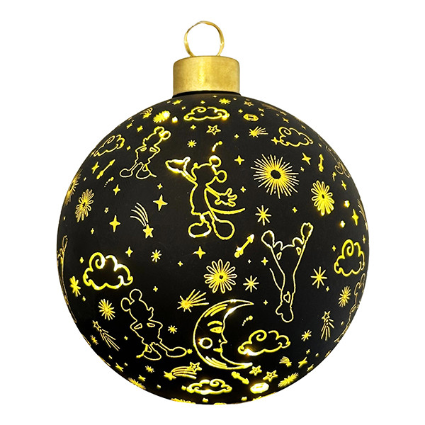 Verlichte Kerstbal Mickey Galaxy Small Ø 10 cm | Zwart | Disney LDI00055 - 1
