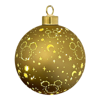 Verlichte Kerstbal Mickey Stars Small Ø 10 cm | Goud | Disney LDI00057
