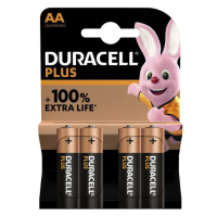 Duracell Plus 100% Extra Life AA / MN1500 / LR06 Alkaline Batterij 4 stuks  204502