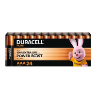 Duracell Plus Power Boost 100% Extra Life AAA / MN2400 / LR03 Alkaline Batterij (24 stuks) ADU00424