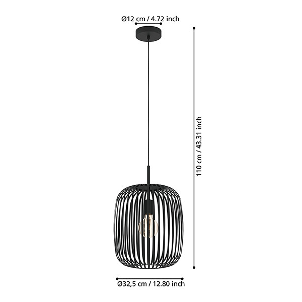EGLO Hanglamp E27 | Romazzina | Zwart LEG00297 - 4