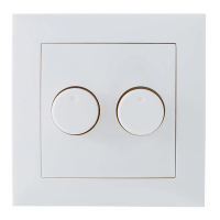 EcoDim Duo dimmerknop incl. centraalplaat en raamwerk | Berker S1 | Wit | EcoDim  LEC00083