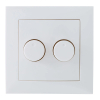 EcoDim Duo dimmerknop incl. centraalplaat en raamwerk | Berker S1 | Wit | EcoDim  LEC00083 - 1