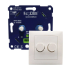 EcoDim Duo dimmerknop incl. centraalplaat en raamwerk | Berker S1 | Wit | EcoDim  LEC00083 - 2