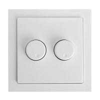 EcoDim Duo dimmerknop incl. centraalplaat en raamwerk | Busch-Jaeger Future Linear | Wit | EcoDim  LEC00085