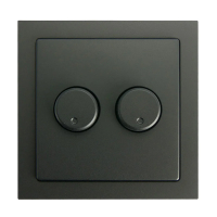 EcoDim Duo dimmerknop incl. centraalplaat en raamwerk | Busch-Jaeger Future Linear | Zwart | EcoDim  LEC00086