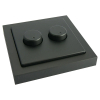 EcoDim Duo dimmerknop incl. centraalplaat en raamwerk | Busch-Jaeger Future Linear | Zwart | EcoDim  LEC00086 - 2