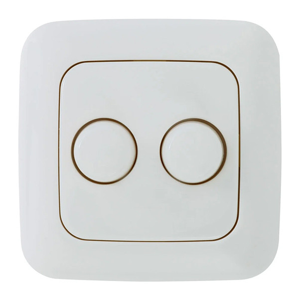 EcoDim Duo dimmerknop incl. centraalplaat en raamwerk | Busch-Jaeger Reflex SI | Wit | EcoDim  LEC00082 - 1