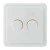 EcoDim Duo dimmerknop incl. centraalplaat en raamwerk | PEHA | Wit | EcoDim  LEC00084 - 1