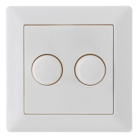 EcoDim Duo dimmerknop incl. centraalplaat en raamwerk | Wit | EcoDim  LEC00071