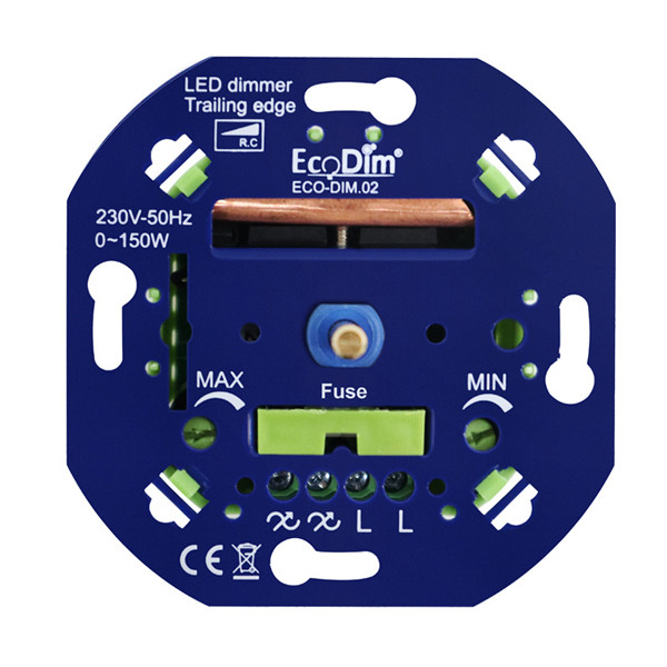 EcoDim Led dimmer inbouw 0-150W | Fase afsnijding (RC) | EcoDim DIM.02  LEC00003 - 1