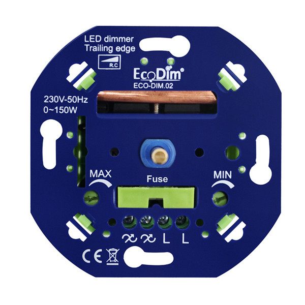 Led dimmer inbouw 0-150W | Fase afsnijding (RC) | EcoDim DIM.02 LEC00003 - 1