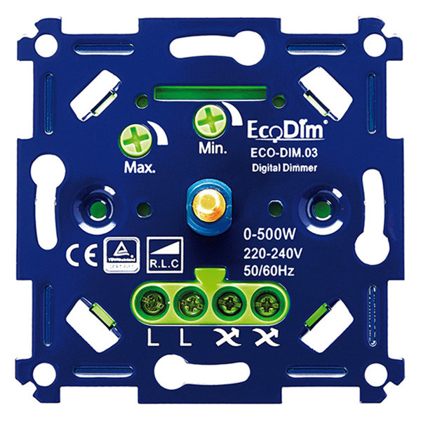 EcoDim Led dimmer inbouw 0-500W | Fase aan- en afsnijding (RLC) | EcoDim DIM.03  LEC00004 - 1