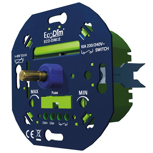 EcoDim Led dimmer inbouw 1-10V 50mA | Fase afsnijding (RC) | EcoDim DIM.12  LEC00073 - 2