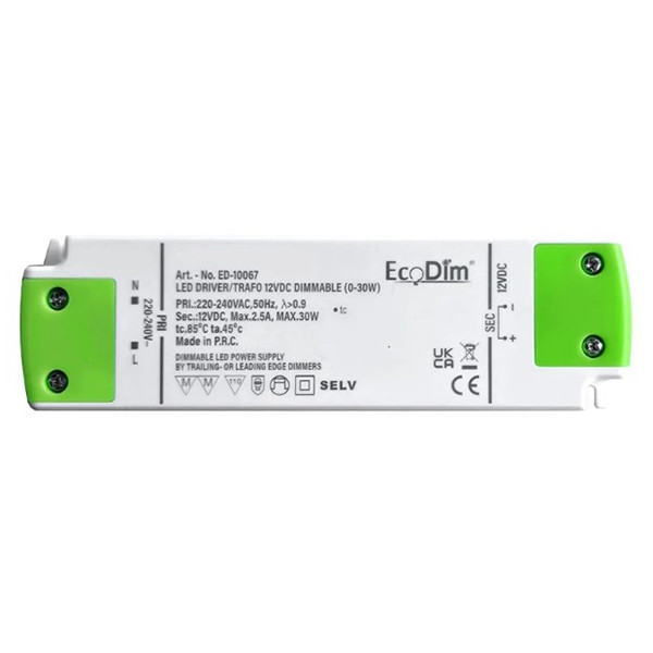 Led driver dimbaar | 0-25W | 12V DC | EcoDim LEC00068 - 1