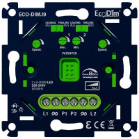 Led duo tastdimmer 2x 0-200W | Fase Af- en Aansnijding (RLC) | EcoDim ECO-DIM.19 LEC00127
