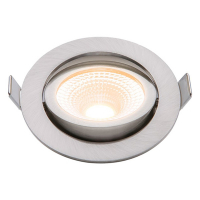 Led inbouwspot | Nikkel | Rond | 2000K-3000K | Ø 85mm | IP54 | 5.4W of 7W | EcoDim LEC00049