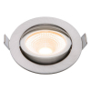 Led inbouwspot | Nikkel | Rond | 2000K-3000K | Ø 85mm | IP54 | 5.4W of 7W | EcoDim LEC00049 - 1
