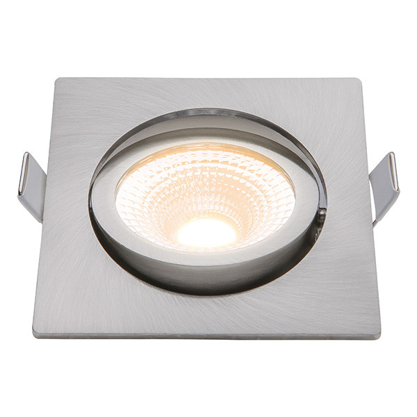 EcoDim Led inbouwspot | Nikkel | Vierkant | 2000K-3000K | Ø 85mm | IP54 | 5W | EcoDim  LEC00046 - 1