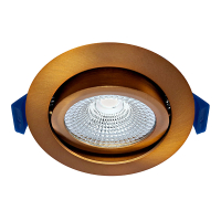 EcoDim Led inbouwspot | Rond | 2000-3000K | Brons | Ø 75mm | IP54 | Dimbaar | 5W of 7W LEC00106