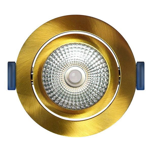 EcoDim Led inbouwspot | Rond | 2000-3000K | Goud/Messing | Ø 75mm | IP54 | Dimbaar | 5W of 7W LEC00107 - 3