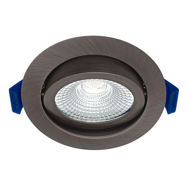 EcoDim Led inbouwspot | Rond | 2000-3000K | Gun metal | Ø 75mm | IP54 | Dimbaar | 5W of 7W LEC00109 - 1