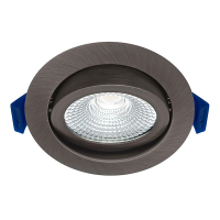 EcoDim Led inbouwspot | Rond | 2000-3000K | Gun metal | Ø 75mm | IP54 | Dimbaar | 5W of 7W LEC00109