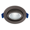 EcoDim Led inbouwspot | Rond | 2000-3000K | Gun metal | Ø 75mm | IP54 | Dimbaar | 5W of 7W LEC00109 - 1