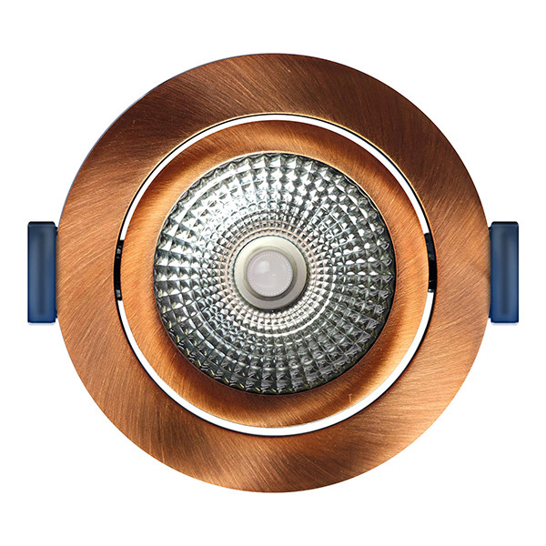 EcoDim Led inbouwspot | Rond | 2000-3000K | Koper | Ø 75mm | IP54 | Dimbaar | 5W of 7W LEC00108 - 3