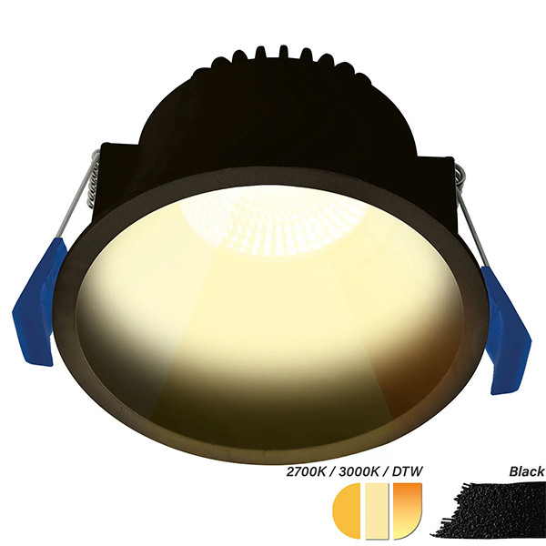 EcoDim Led inbouwspot | Rond | 2000-3000K | Zwart | Ø 90mm | IP54 | Dimbaar | 7W LEC00111 - 6