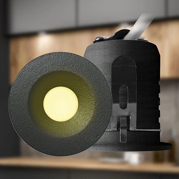 EcoDim Led inbouwspot | Rond | 2700K | Antraciet | Ø 28mm | IP67 | Dimbaar | 3W LEC00119 - 5
