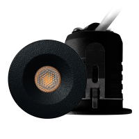 EcoDim Led inbouwspot | Rond | 2700K | Zwart | Ø 28mm | IP67 | Dimbaar | 3W LEC00118