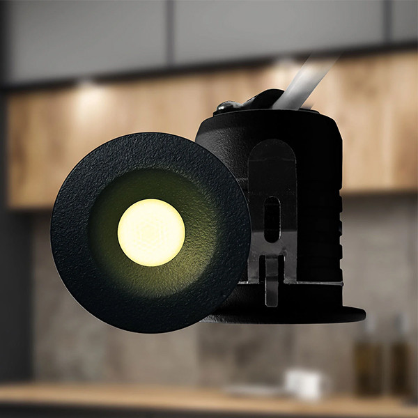 EcoDim Led inbouwspot | Rond | 2700K | Zwart | Ø 28mm | IP67 | Dimbaar | 3W LEC00118 - 5