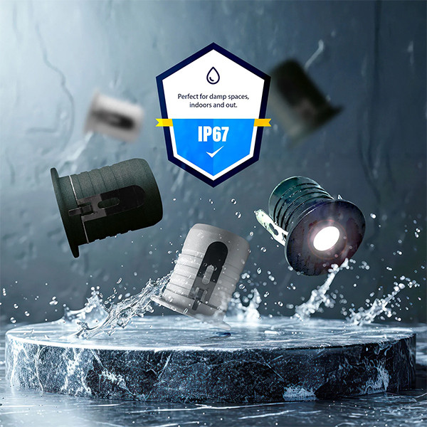 EcoDim Led inbouwspot | Rond | 2700K | Zwart | Ø 28mm | IP67 | Dimbaar | 3W LEC00118 - 6
