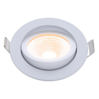 Led inbouwspot | Wit | Rond | 2000K-3000K | Ø 85mm | IP54 | 5.4W of 7W | EcoDim LEC00047